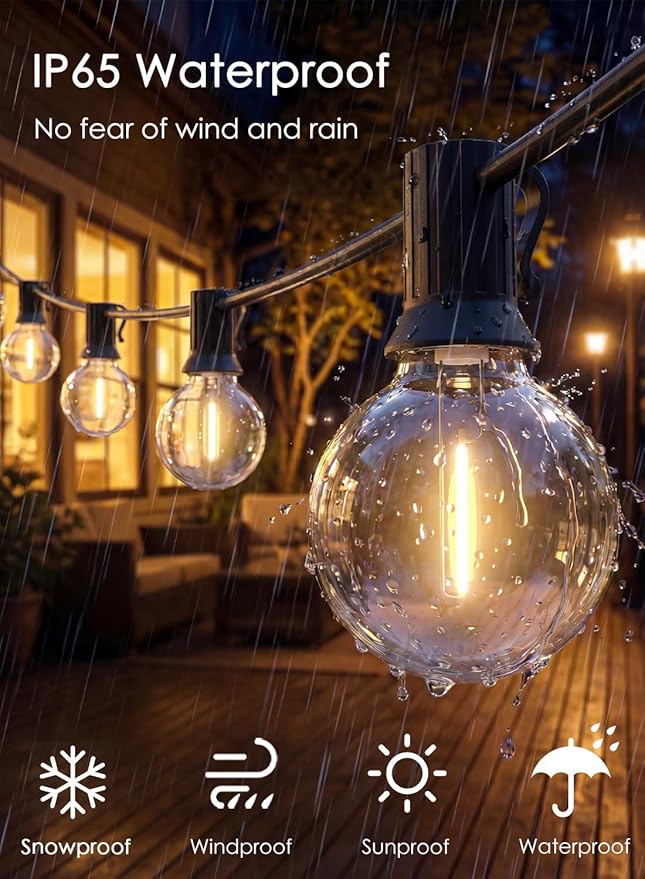 25FT G40 LED Globe Outdoor String Lights - Image 5