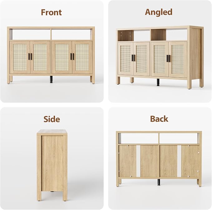Mericonia Rattan Buffet Cabinet - Image 9