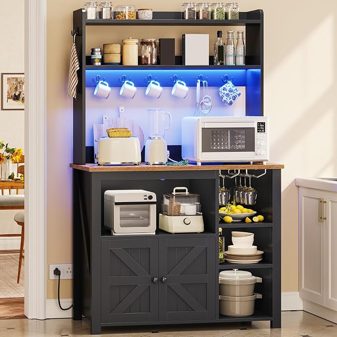 Itaar 35.4 inch Coffee Bar Cabinet, Bakers Rack by Itaar