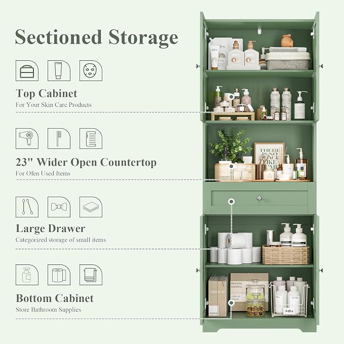 Tall Bathroom Storage Cabinets - Image 5