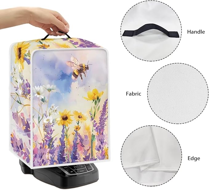 Daisy Sunflower Bees Coffee Machine Dust Resistant Protective Cover - Image 6