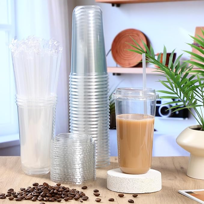 Ziliny 50 Sets Crystal Plastic Cups - Image 2