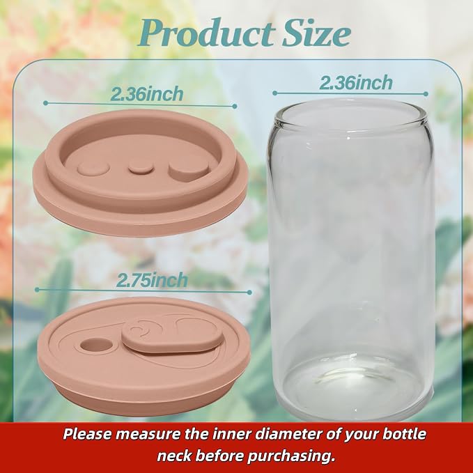 4 Pack Silicone Lids for Glass Cups - Image 2