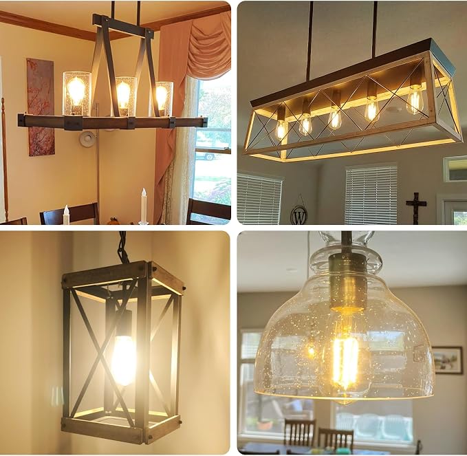 Qingmiao Vintage LED Edison Bulbs, ST58 Dimmable 6W E26 LED Bulb 60W Equivalent - Image 7
