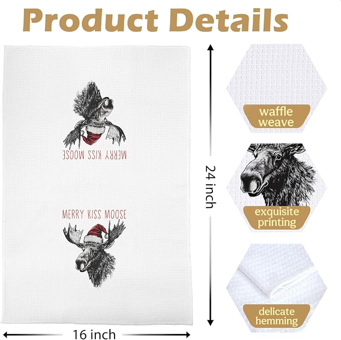 Moose Christmas Kitchen Towels - Image 5