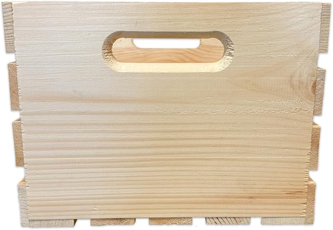 Wilson Wood Unfinished Cube Pine Crate - Image 4