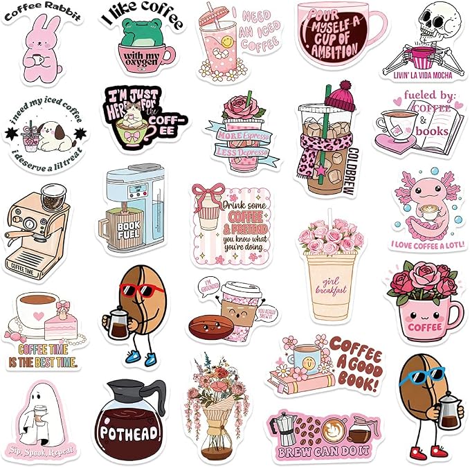Funny Coffee Waterproof Stickers - Image 5