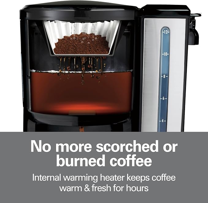 Hamilton Beach One Press Programmable Dispensing 12 Cup Coffee Maker - Image 3