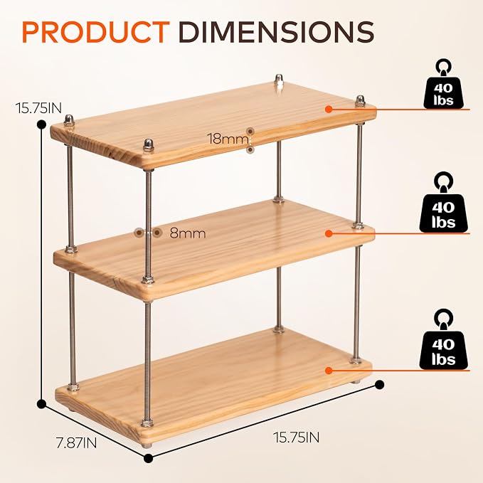 Solid Wood Coffee Station Organizer - Image 4