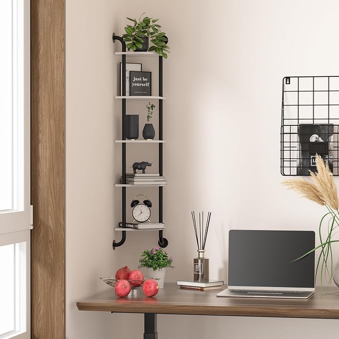 Tinpin Corner Shelf 5-Tier Wall Shelves, Floating Corner Shelves, Wall Mounted - Image 5