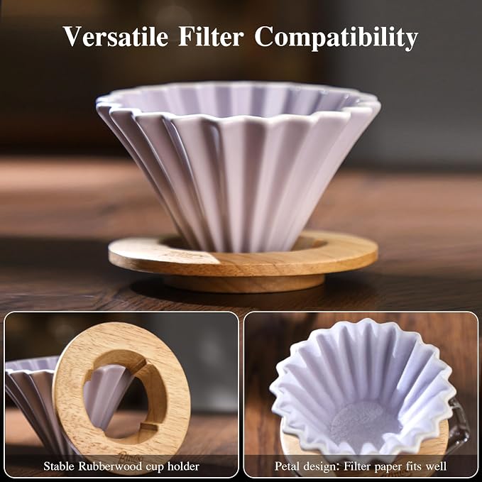 Bincoo Ceramic Coffee Dripper, Pour Over Coffee Dripper - Image 3
