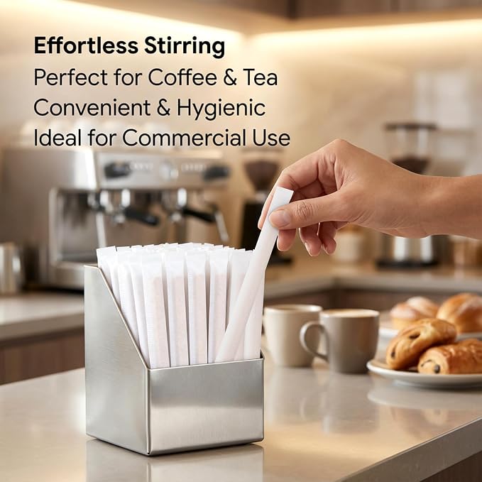 MAQIHAN 250PCS Individually Wrapped Wooden Coffee Stirrers - Image 3