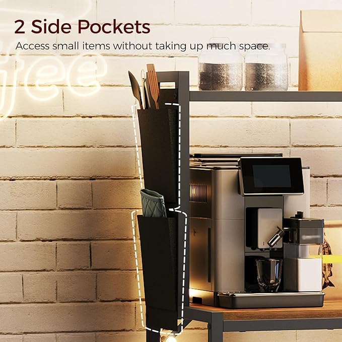 MAHANCRIS Mini Fridge Stand, Bakers Rack - Image 5