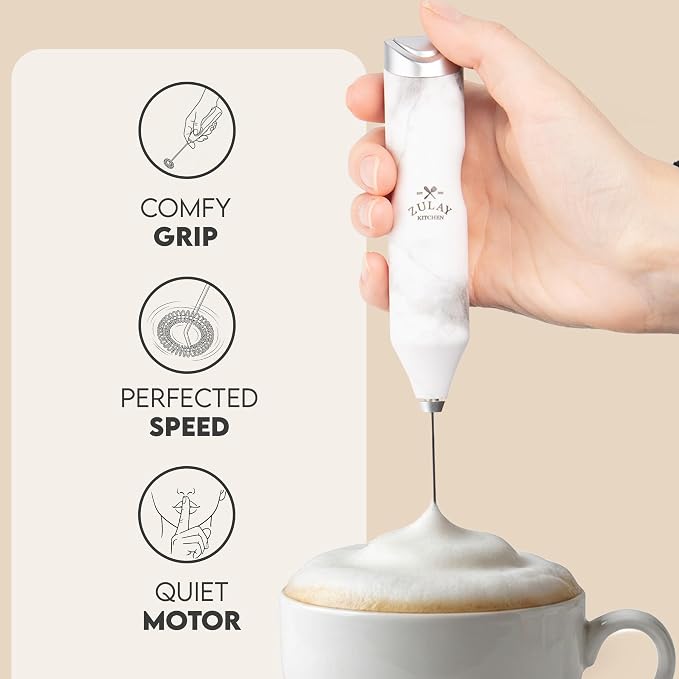 Zulay Kitchen Powerful Frother Wand AA Batteries Included, Ultra Fast Handheld - Image 3