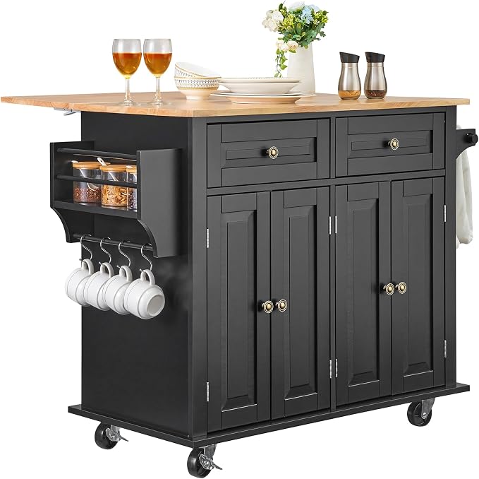 VEVOR Kitchen Island Cart, Rolling Table - Image 9