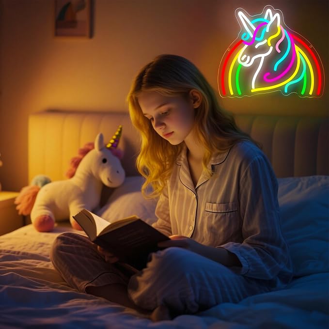 Unicorn Neon Sign for Wall Decor Dimmable Rainbow Unicorn LED Neon Light for - Image 4