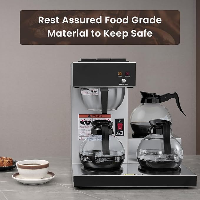 SYBO 12-Cup Commercial Coffee Maker, Pour Over Drip Coffee Maker Brewer - Image 2