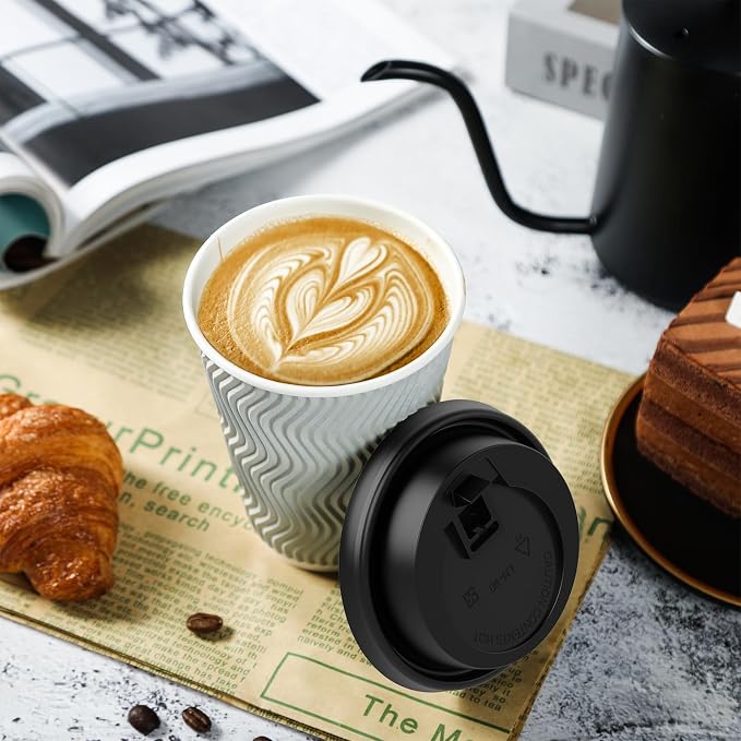 MUCHII 12 oz Disposable Coffee Cups, Hot Chocolate, and Drinks - Image 4