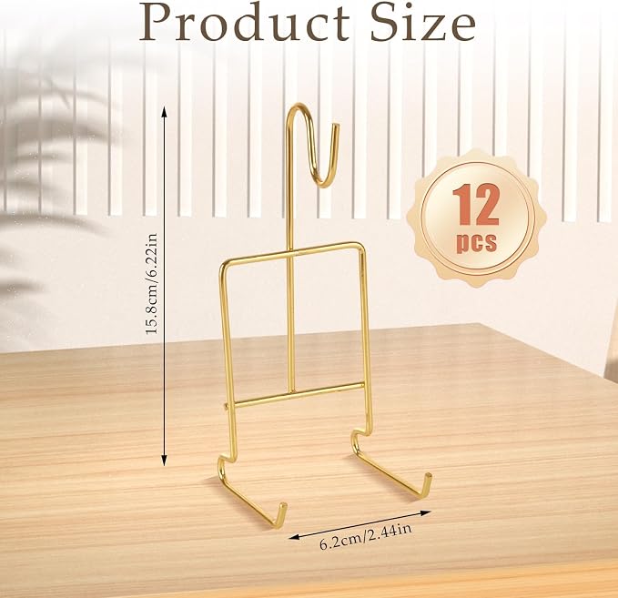 12 PCS Tea Cup and Saucer Display Stand Holder Rack Gold Tea Cup Holder Metal - Image 5