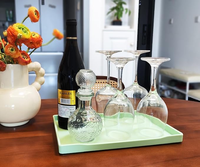 Green Serving Tray for Gathering Small Items | Serving Accessory, Perfume and - Image 3