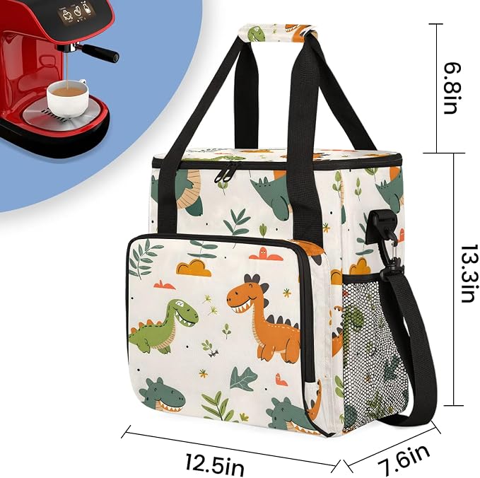Dinosaur Cute Animal Coffee Maker Carring Bag, Large Insulated Storage - Image 2