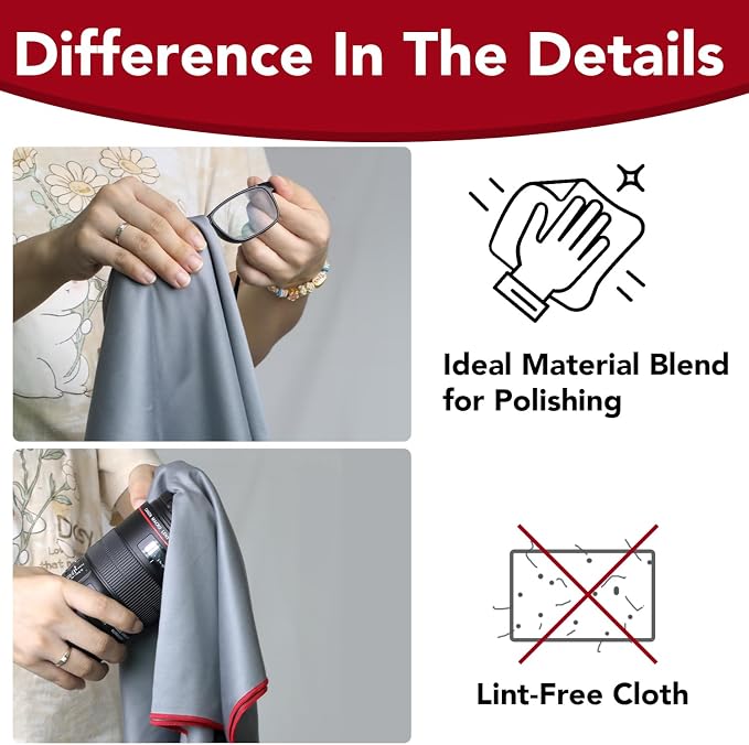 Wine Glass Polishing Cloths Large Glass Cleaning Cloth, Streak Free, Lint Free - Image 4