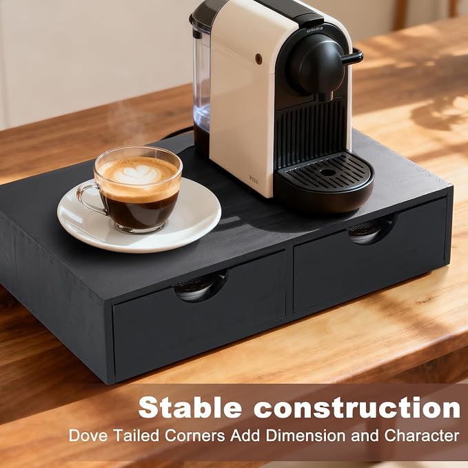 Wooden K Cup Organizer Coffee Pod Storage Box, Coffee Pod and Tea Bag Holder - Image 5