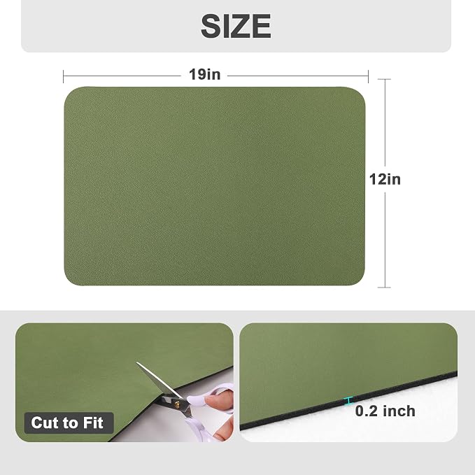 Ecotrim Absorbent Coffee Mat, Stain Hiding PU Leather Surface, Non-Slip Natural - Image 5