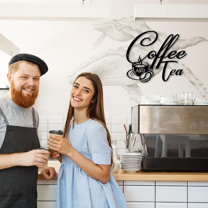 Coffee and Tea Metal Sign | Bar Hanging Signs - Image 7
