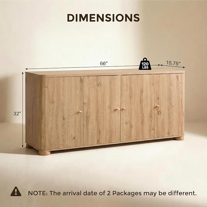 IFGET Curved Buffet Cabinet - Image 2