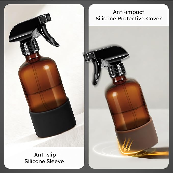 Tecohouse 2 Pack 360° Amber Glass Spray Bottles - Image 6