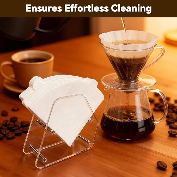 Acrylic Coffee Filter Holder Counter Stand Storage - Image 5