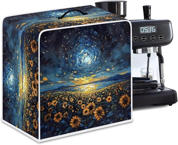Sunflower Starry Sky Coffee Machine Covers Anti Dust Covers by Kathyboom