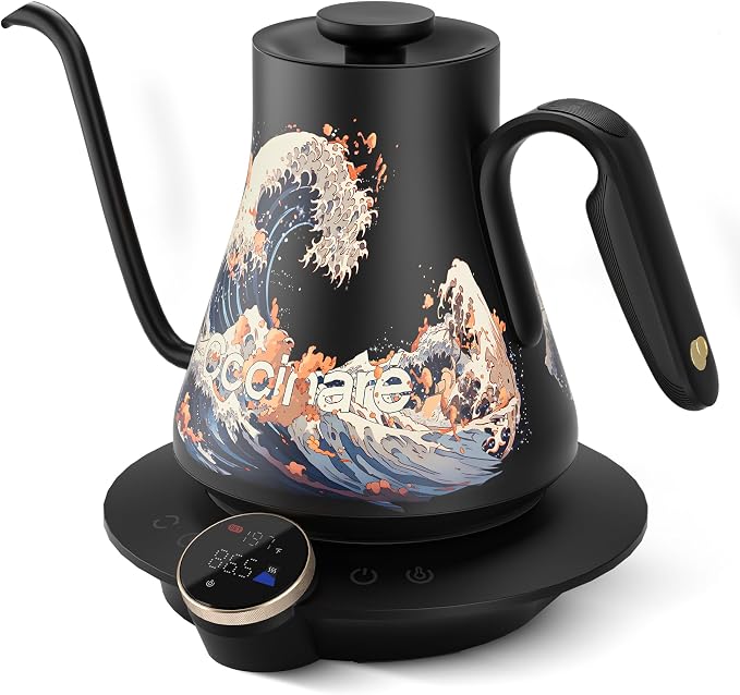 Cocinare Gooseneck Electric Kettle, ±0.5°F Precise Temperature Control by Cocinare