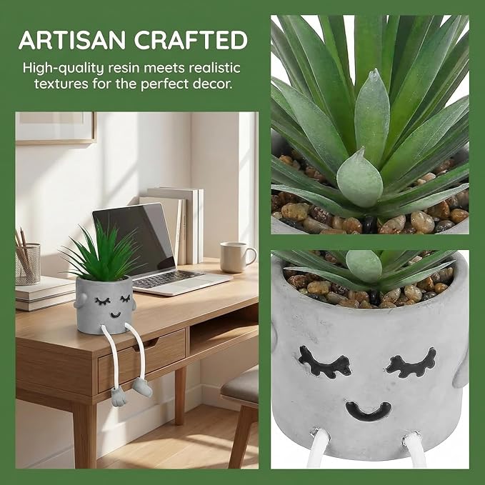 Small Artificial Succulent Plant in Pot 3PCS - Image 8