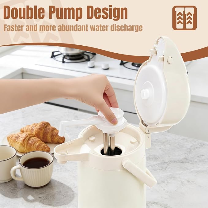 Upgraded Airpot Coffee Carafe - 84oz/2.5L Coffee Carafe - Image 4