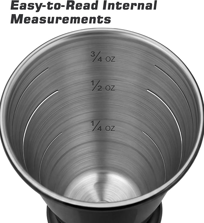 2-Pack Stainless Steel Cocktail Jiggers – Japanese Style Double Measuring Cups - Image 3