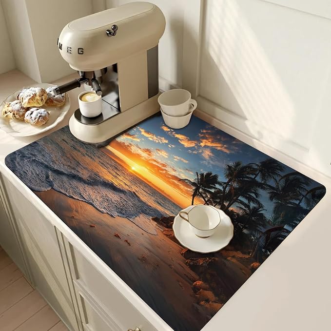 Coffee Mat, Coffee Bar Accessories Fit Under Coffee Maker Espresso Machine by Unknown