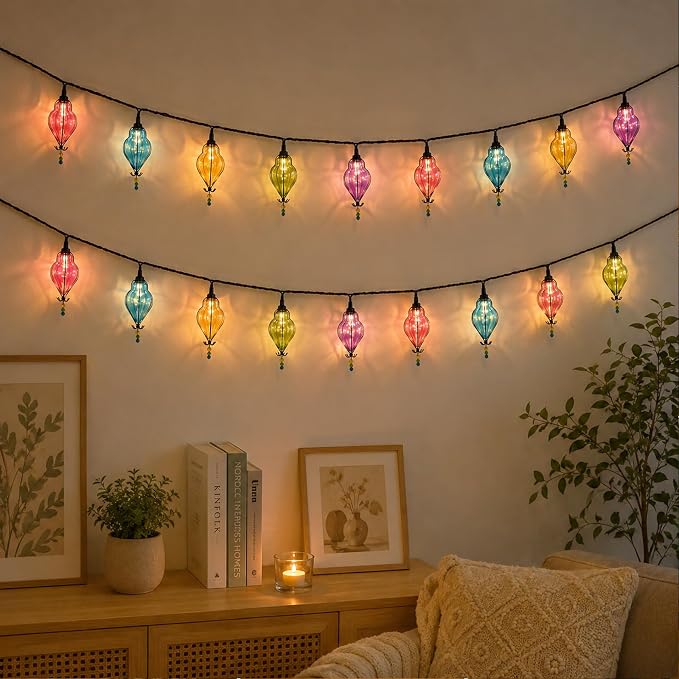 Vigdur Multicolor Flower String Lights, Decorative String Lights Plug in - Image 9