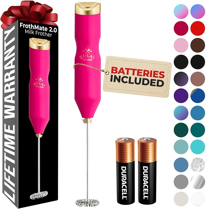 Zulay Kitchen Powerful Frother Wand AA Batteries Included, Ultra Fast Handheld by ZulayKitchen