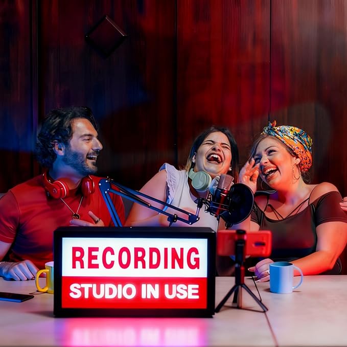 RECORDING STUDIO IN USE LED Neon Lightbox Remote Control Recording Neon Sign - Image 6