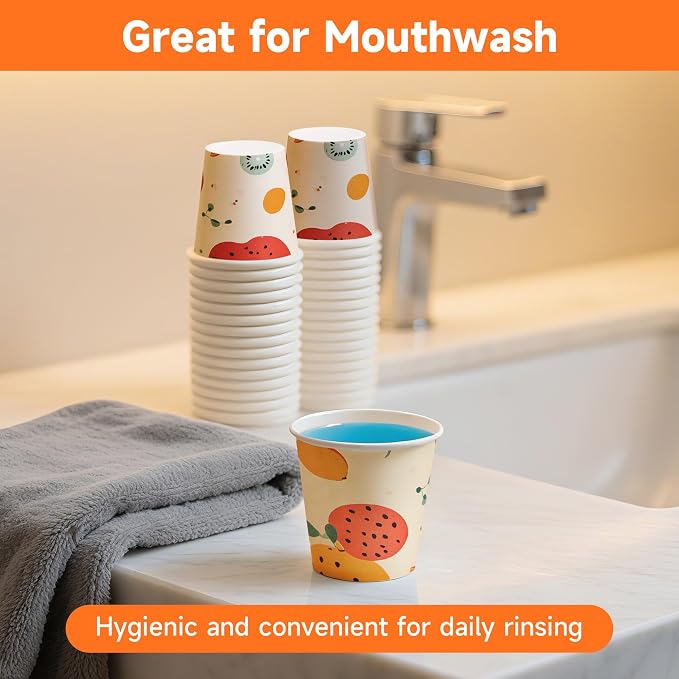METAPRINT 600 Pack 3 oz Bathroom Cups, Disposable Paper Cups - Image 4