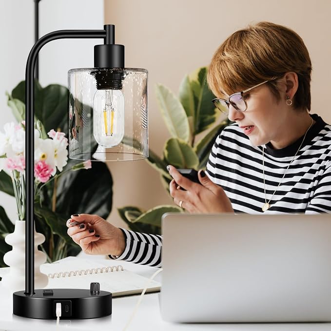 Set of 2 Industrial Table Lamps - Image 8
