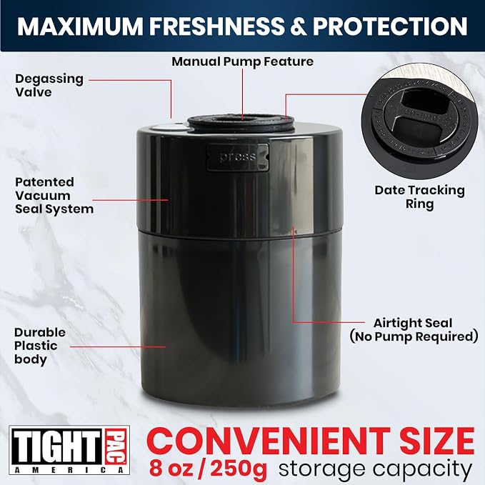 COFFEEVAC Pump It Out Airtight Coffee Container – Vacuum Storage Container - Image 4