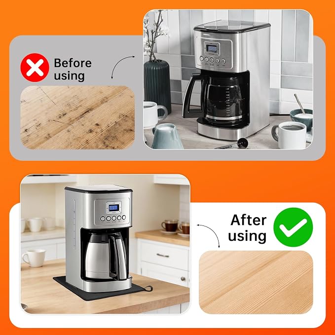 Sliding Mat Compatible with Cuisinart Coffee Maker 14 cup- Smooth Glide with - Image 7