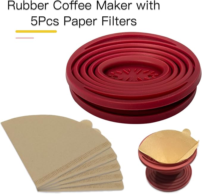 Collapsible Coffee Maker Filter, Reusable Coffee Dripper, Rubber Coffee Maker - Image 2