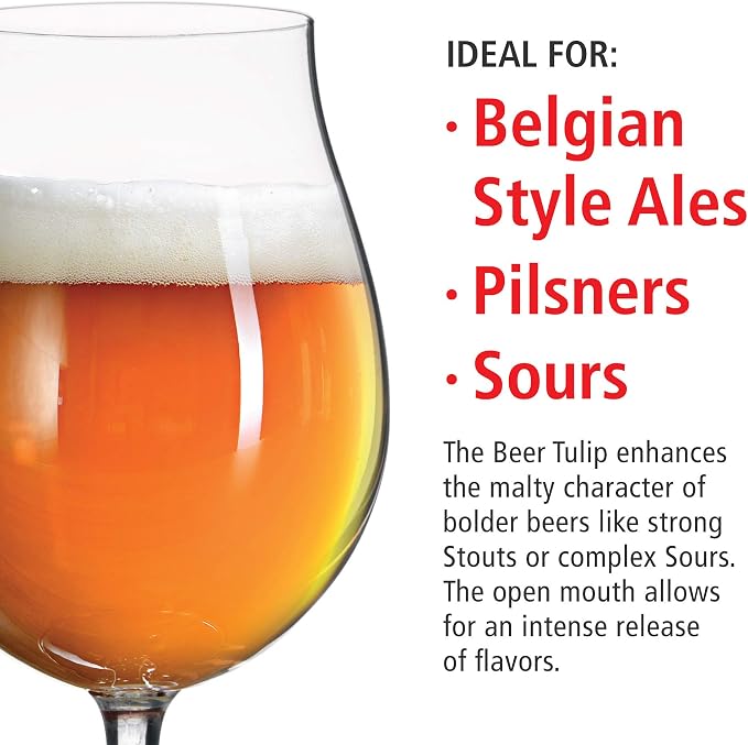 Spiegelau Classic Tulip Beer Glasses, Crystal Clear Drinking Glasses - Image 4
