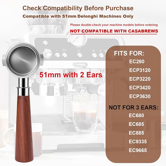 51mm Bottomless Portafilter 2 Ears - Image 3