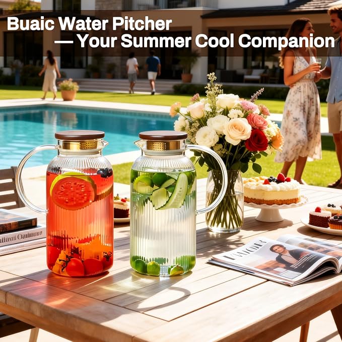 Buaic 2 PACK Glass Pitcher - Image 8