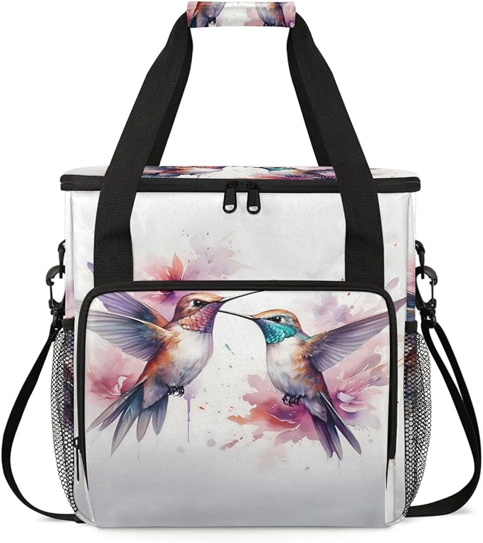 Hummingbird Coffee Maker Carring Bag, Large Insulated Storage Organizer Case by Home